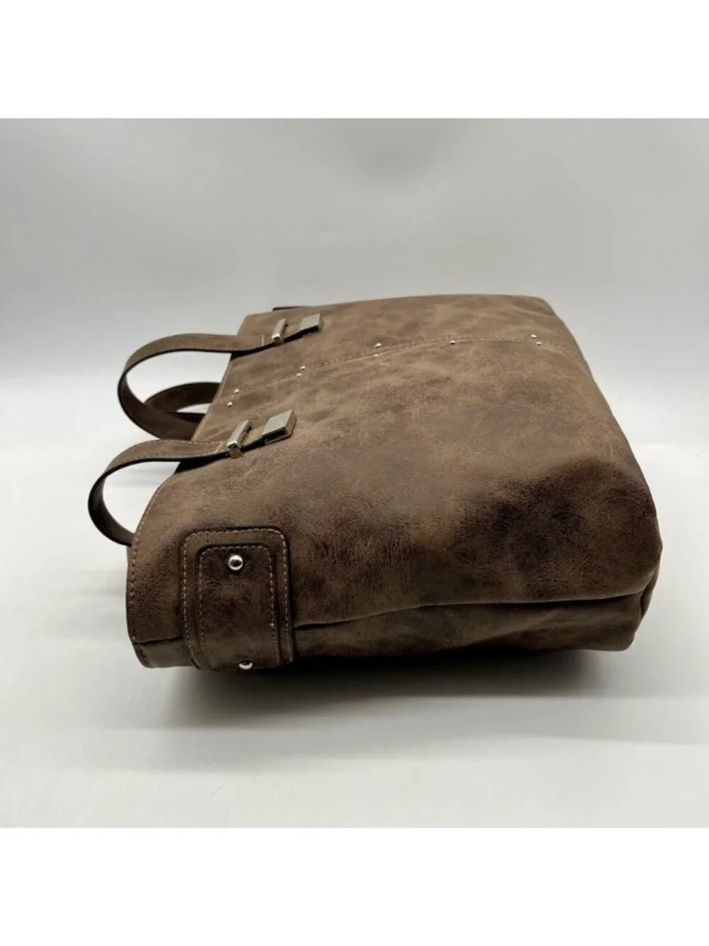 Rosetti Brown Suede Double Strap Purse